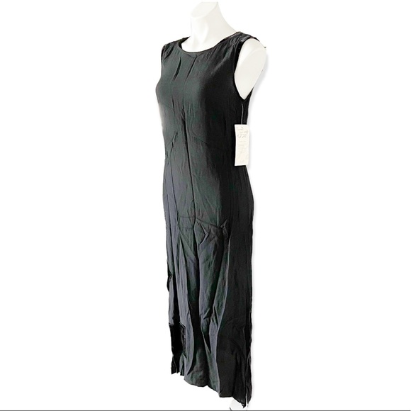 J.Jill Whisper Crepe Black Maxi Dress Size 8 NWT $129.00 - Picture 6 of 17